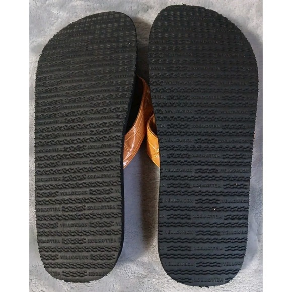 Yellow Box Women's Flip Flops Size 11 Mustard Yellow Abenego - Picture 4 of 4